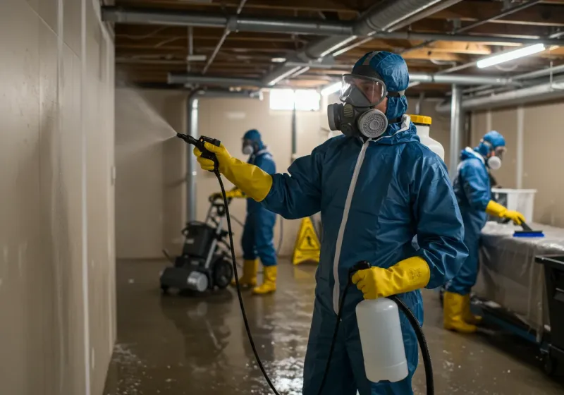 Basement Sanitization and Antimicrobial Treatment process in Mohave Valley, AZ